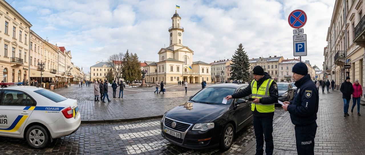 Понад 6300 штрафів за паркування на 2 млн грн від початку 2026 в Івано-Франківську